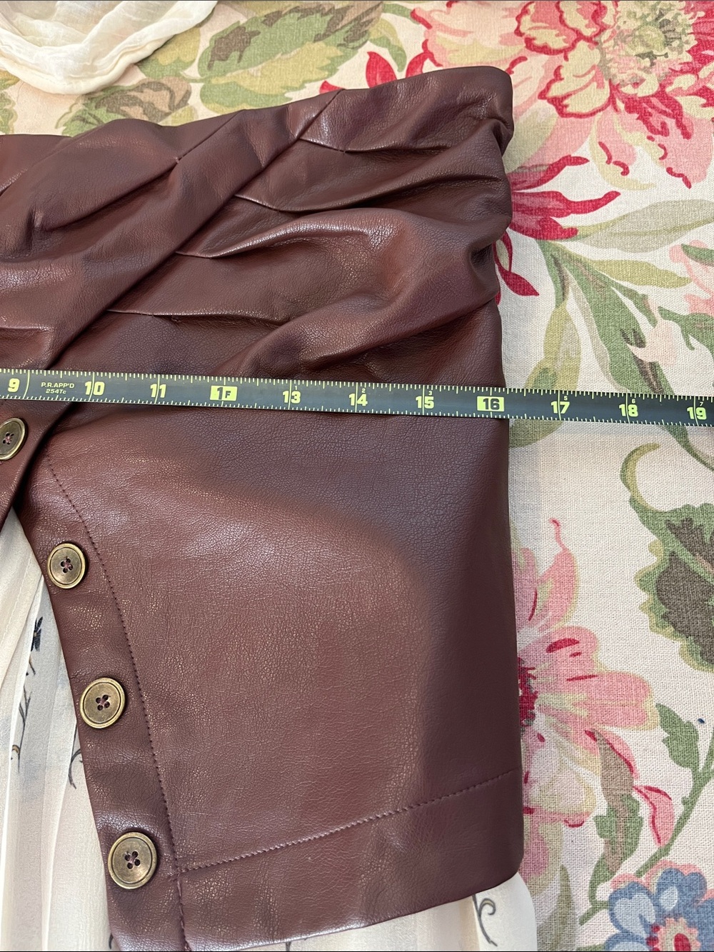 Anthropology strapless faux leather corset top size L - Picture 7 of 12